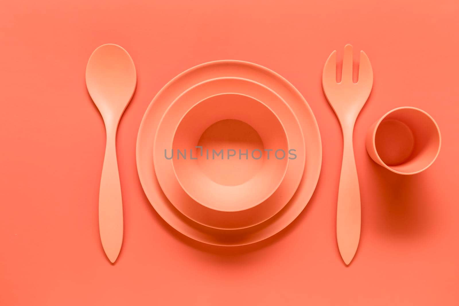 composition pink plastic served dish