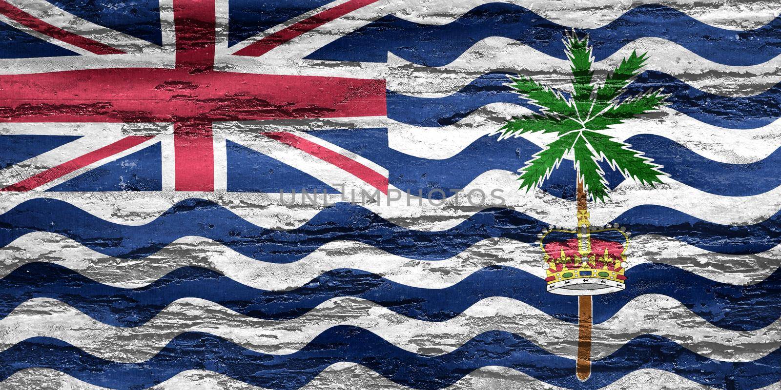 3D-Illustration of a British Indian Ocean Territory flag - realistic waving fabric flag by MP_foto71