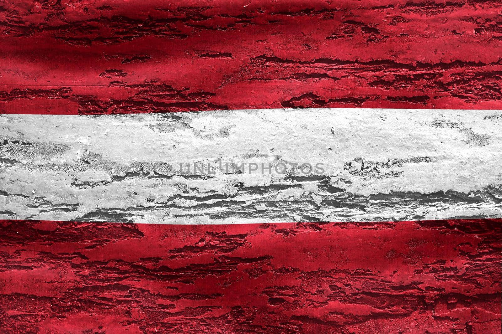 Austria flag - realistic waving fabric flag by MP_foto71