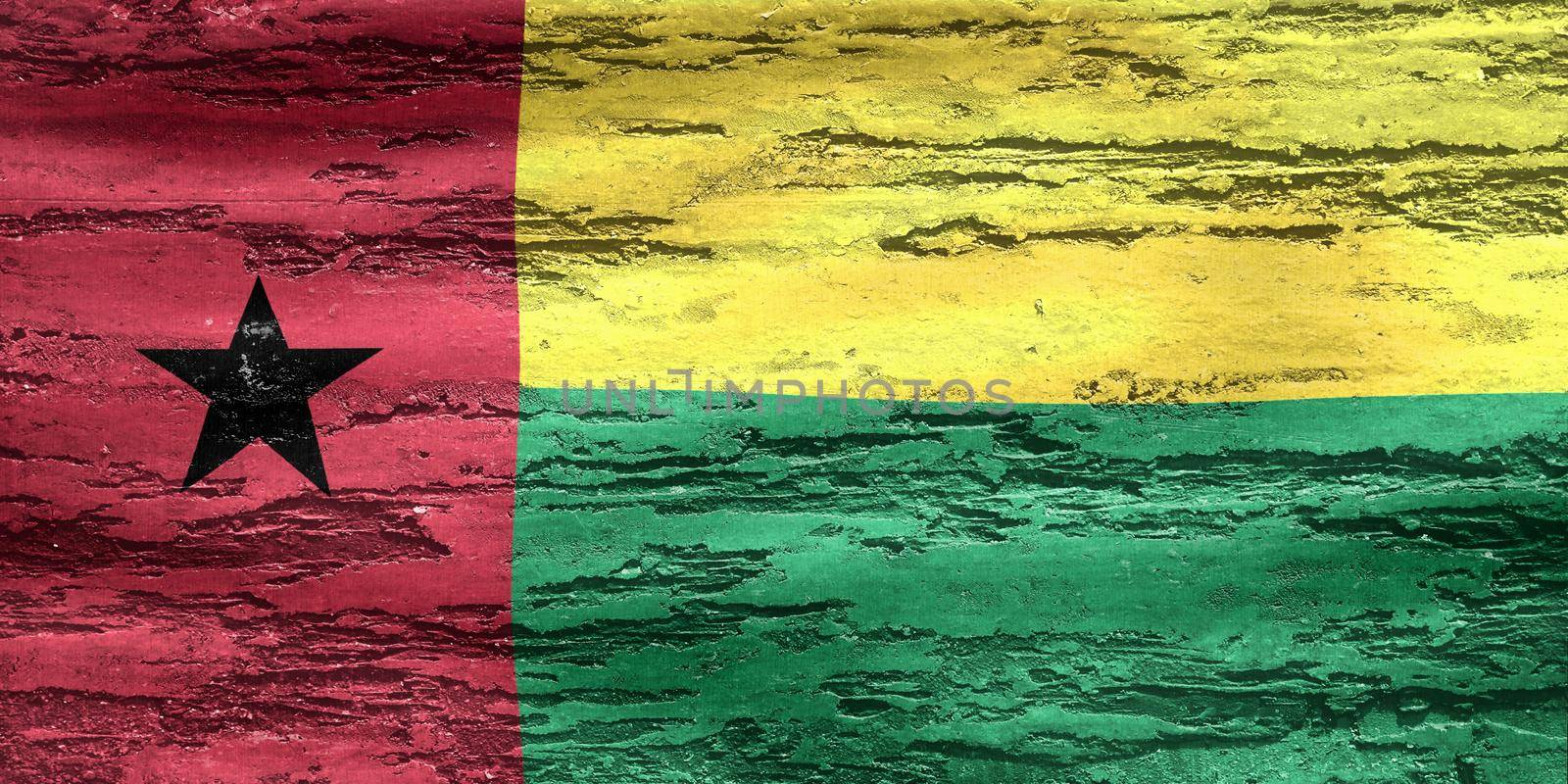 Guinea-Bissau flag - realistic waving fabric flag