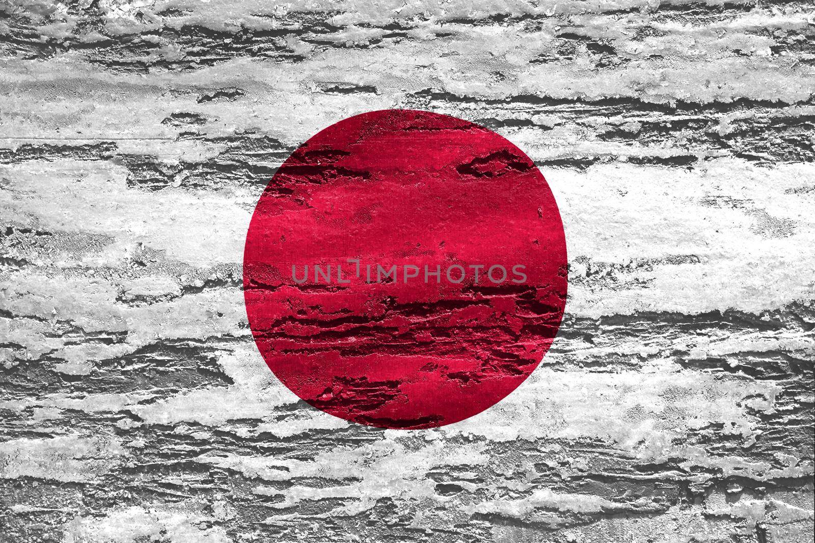 3D-Illustration of a Japan flag - realistic waving fabric flag by MP_foto71