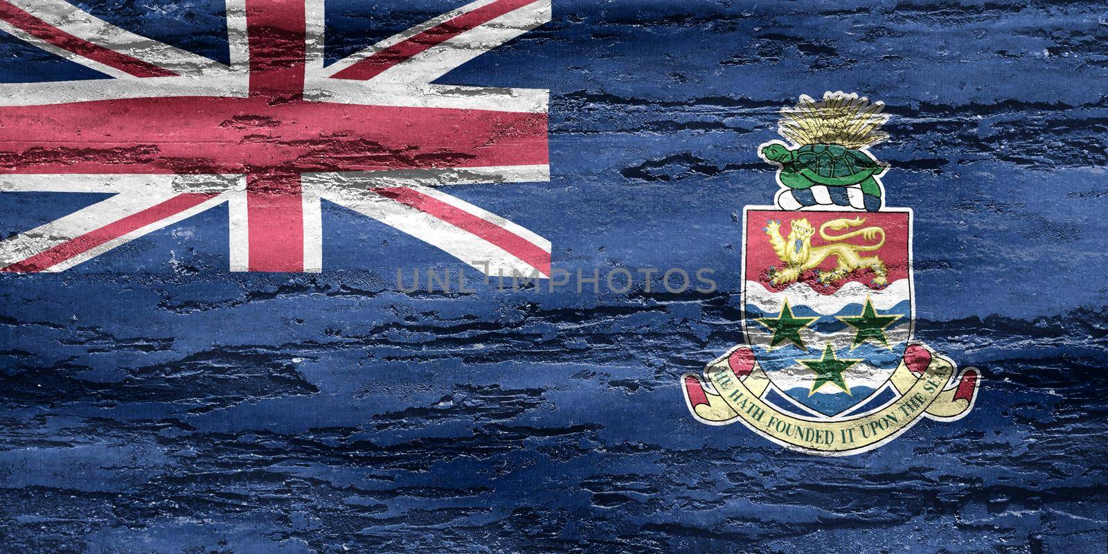 Cayman Islands flag - realistic waving fabric flag