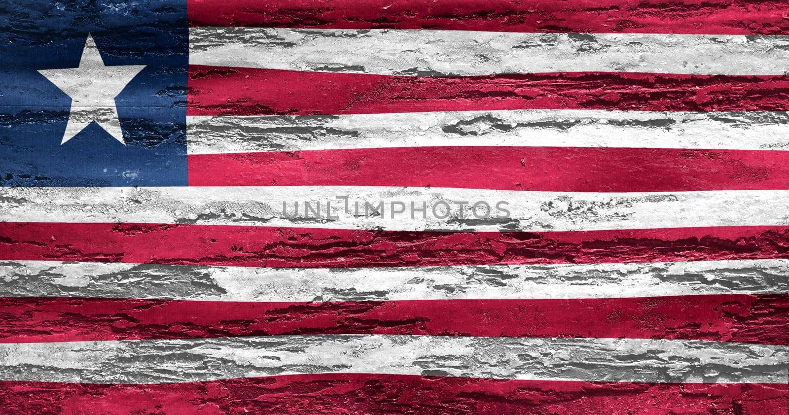 3D-Illustration of a Liberia flag - realistic waving fabric flag by MP_foto71