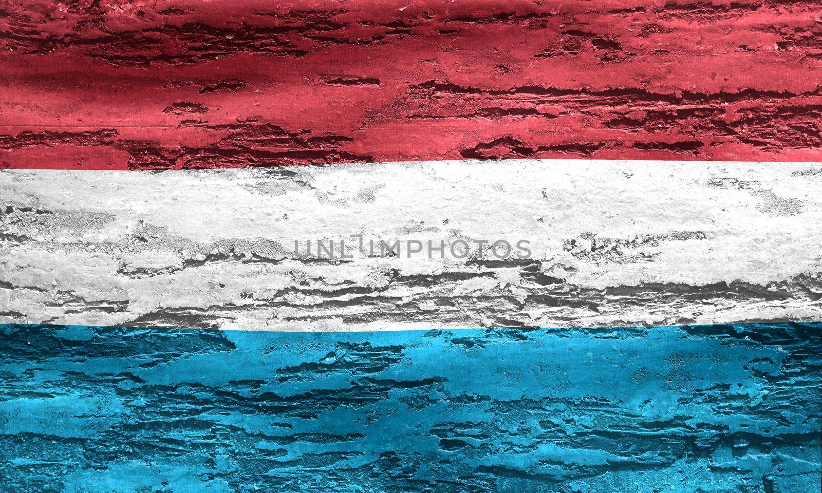 Luxembourg flag - realistic waving fabric flag