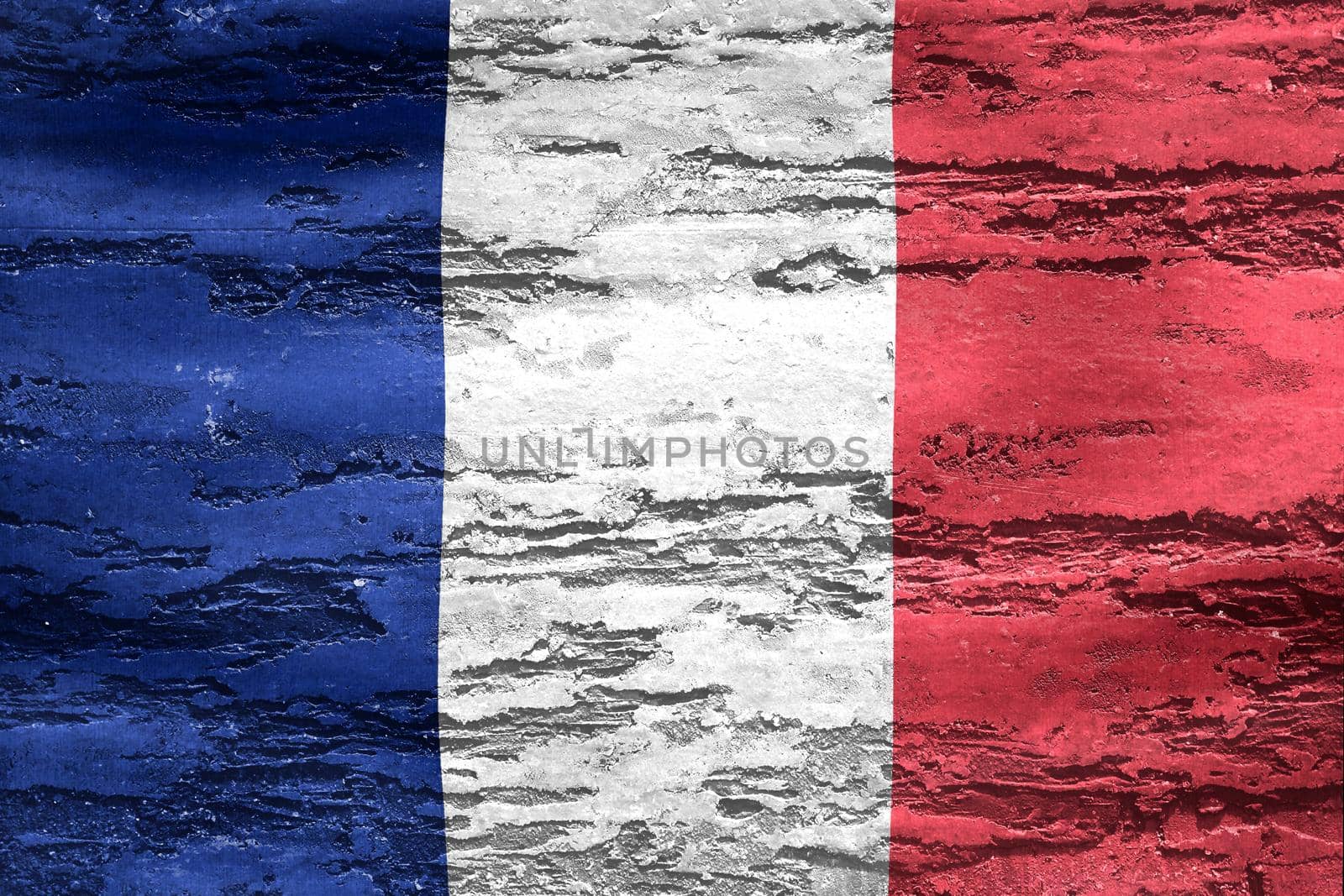 3D-Illustration of a Saint Martin flag - realistic waving fabric flag by MP_foto71