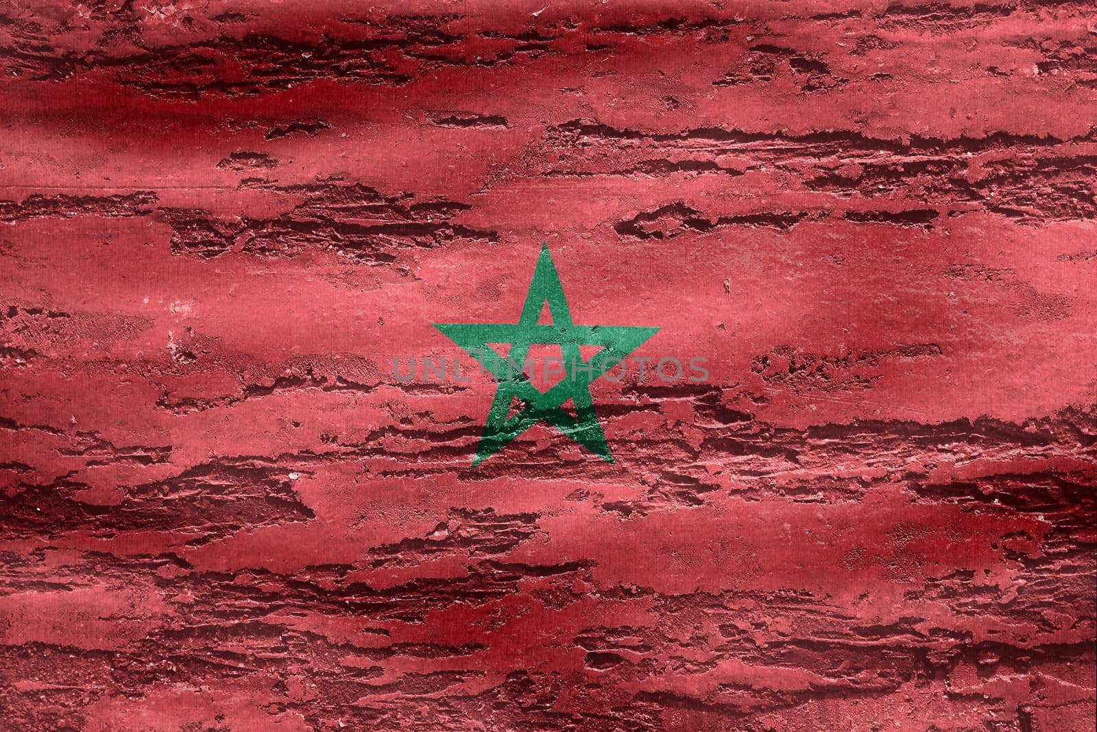 3D-Illustration of a Morocco flag - realistic waving fabric flag by MP_foto71