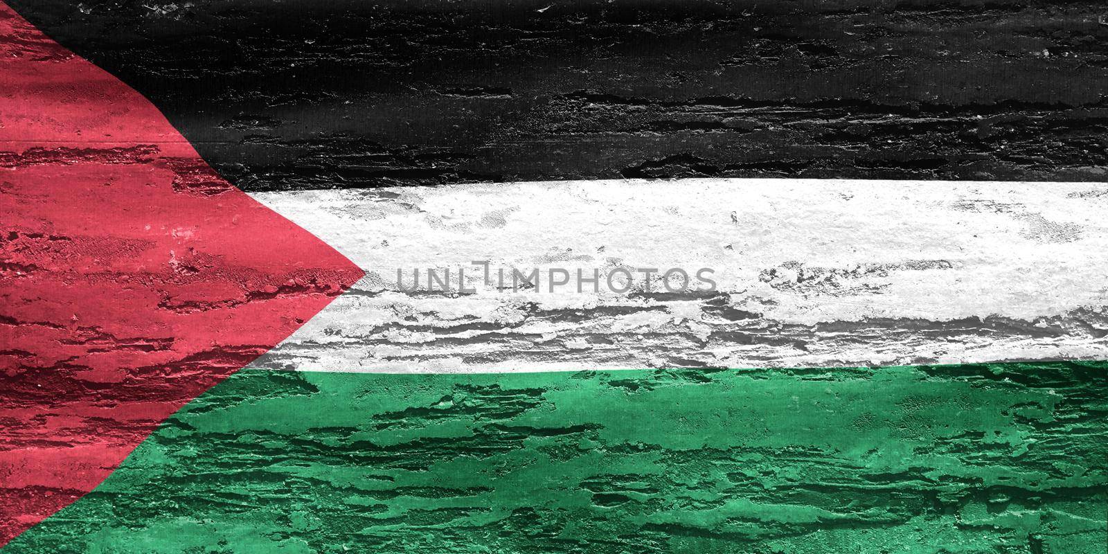 Palestine flag - realistic waving fabric flag