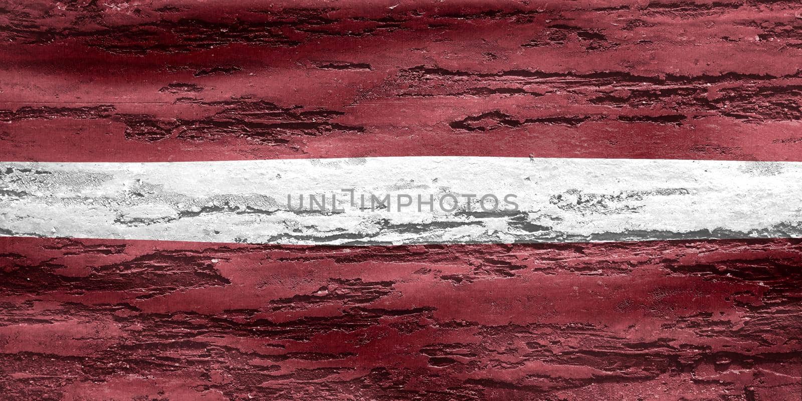 Latvia flag - realistic waving fabric flag