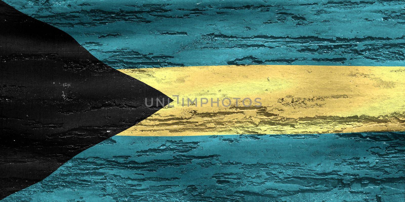 Bahamas flag - realistic waving fabric flag by MP_foto71