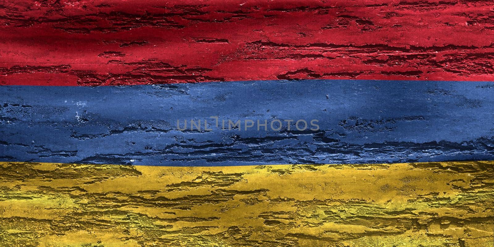 Armenia flag - realistic waving fabric flag