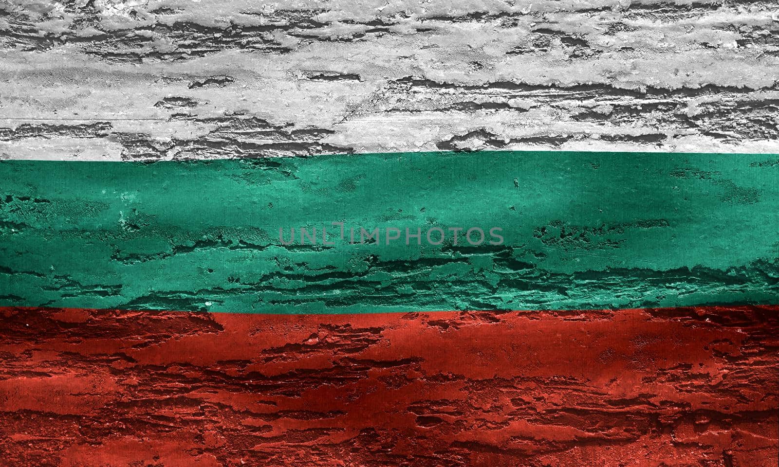 Bulgaria flag - realistic waving fabric flag by MP_foto71