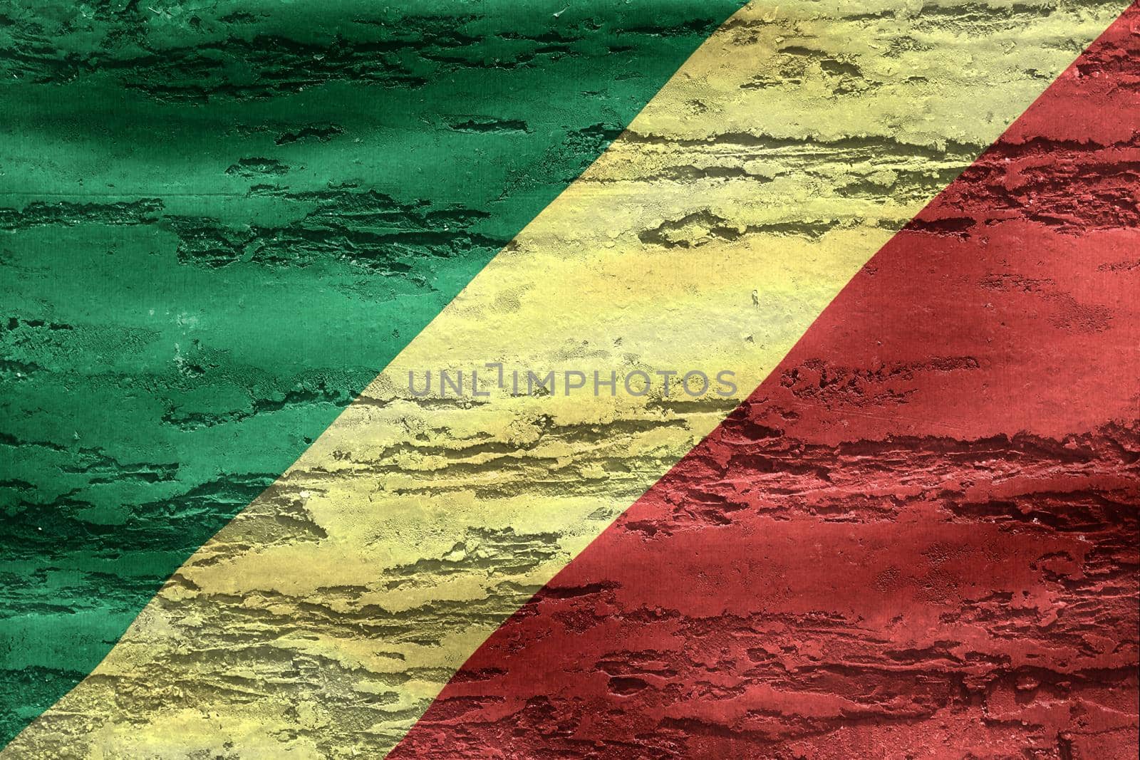 Republic of the Congo flag - realistic waving fabric flag by MP_foto71