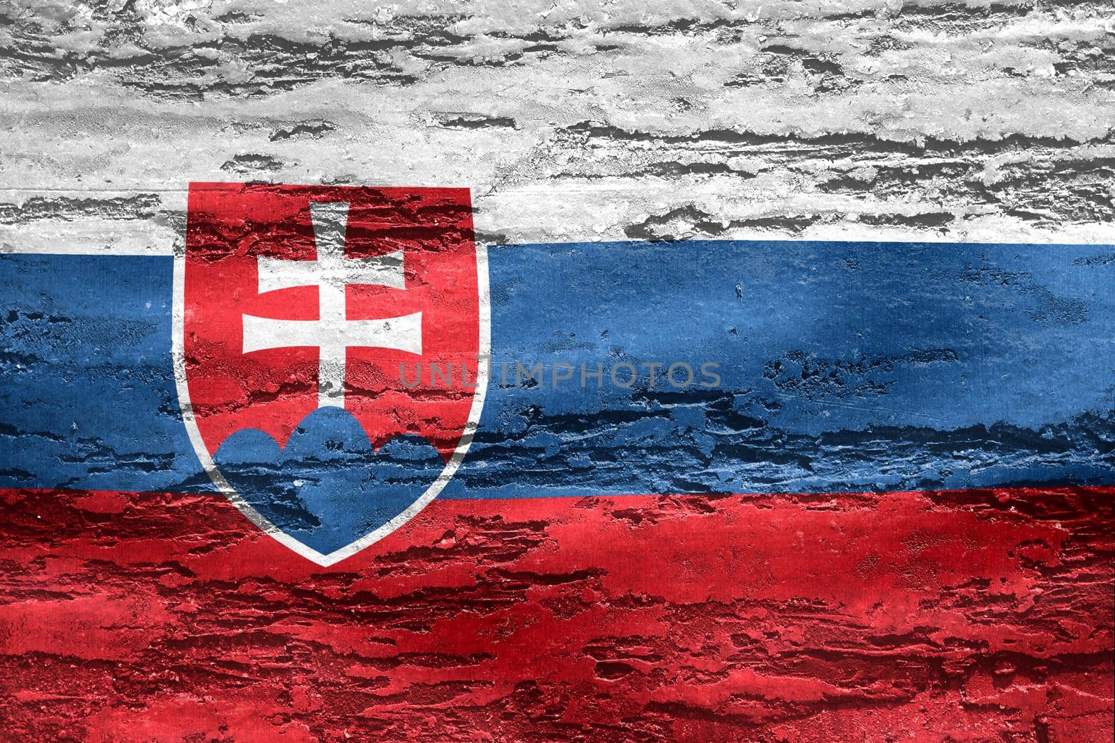 3D-Illustration of a Slovakia flag - realistic waving fabric flag by MP_foto71