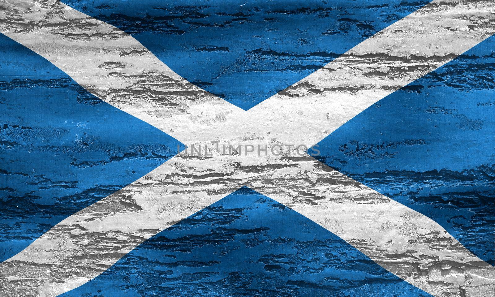 Scotland flag - realistic waving fabric flag by MP_foto71