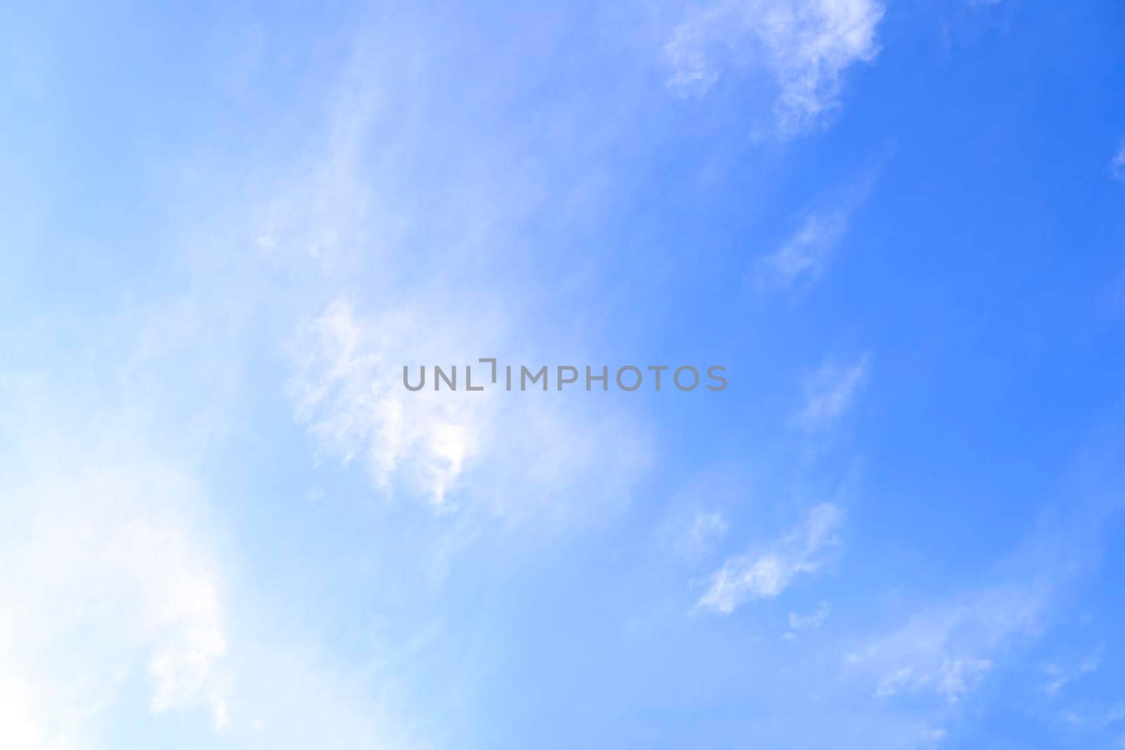 Beautiful clouds with blue sky background. Nature weather, cloud blue sky by Satrinekarn