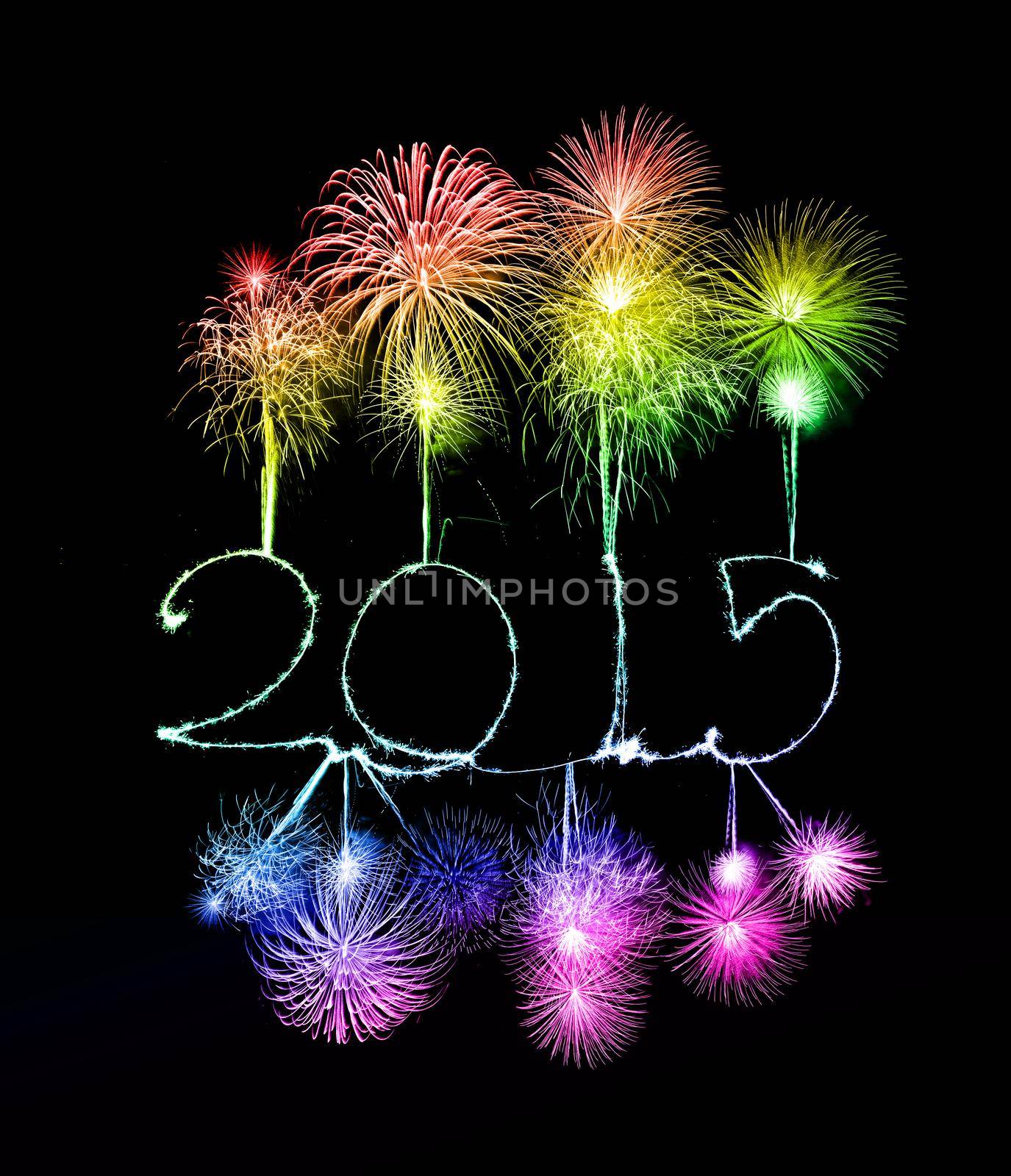 Happy New Year - 2015 made a sparkler by geargodz