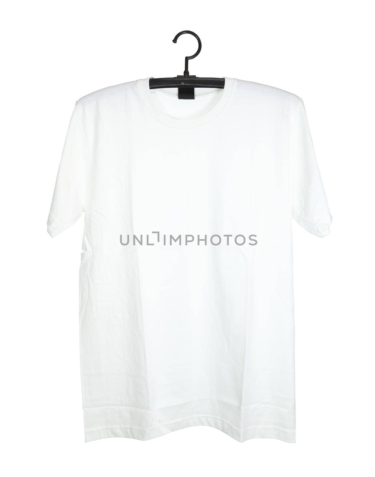 t-shirt on hanger isolated on white by geargodz