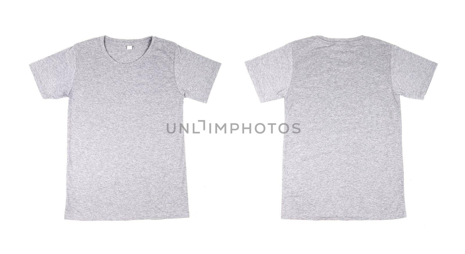 t-shirt template set(front, back) on white background