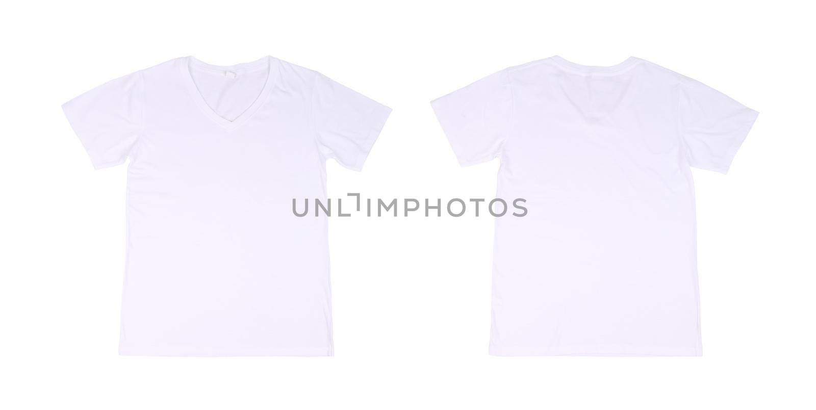 t-shirt template set(front, back) on white background