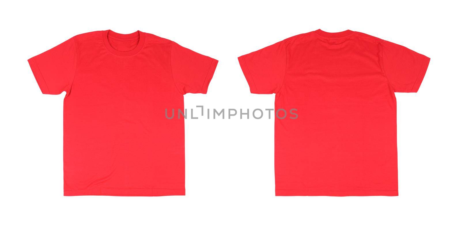t-shirt template set(front, back) on white background