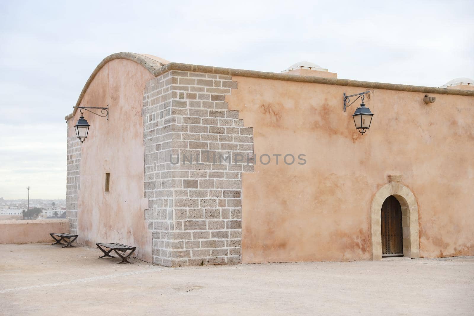 Builfing in Kasbah of the Udayas in Rabat City, Morocco