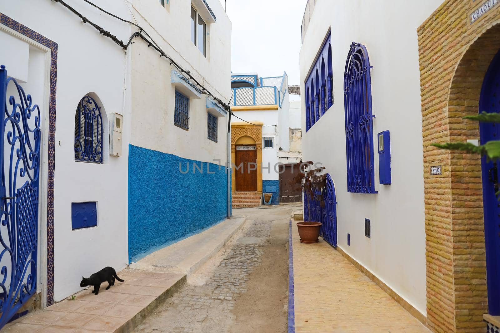 Street in Kasbah of the Udayas in Rabat City, Morocco