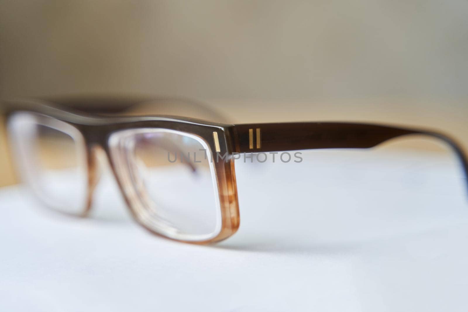 Fashionable brown eyeglass frame. Glasses for myopia. by driver-s