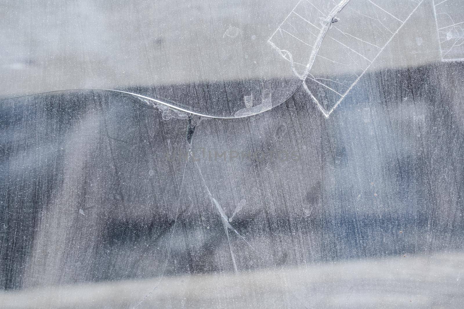 Destroyed glass after russian shots in window of civil people in Ukraine. Stop putin war. by Rabizo