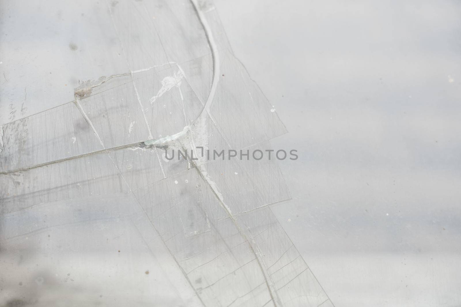 Destroyed glass after russian shots in window of civil people in Ukraine. Stop putin war