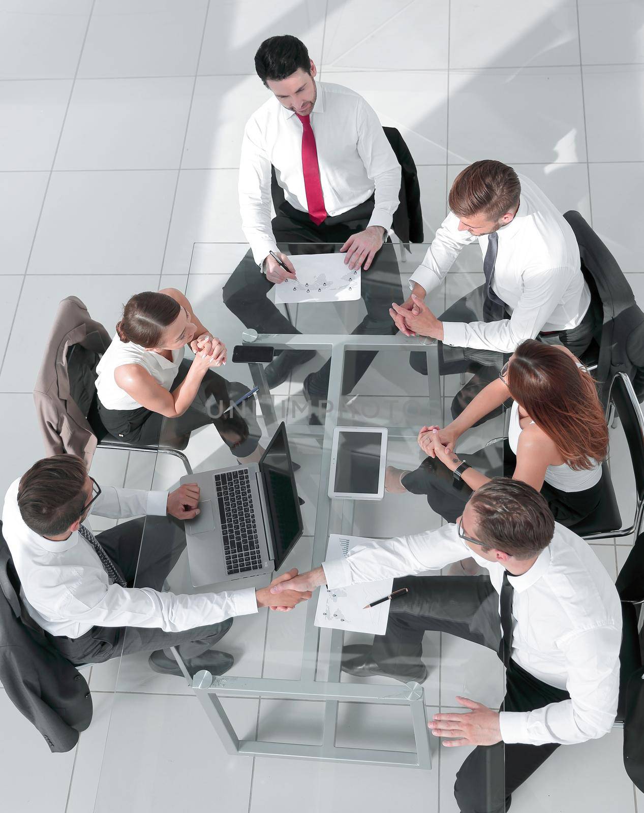 Group of Business People in a Meeting by asdf