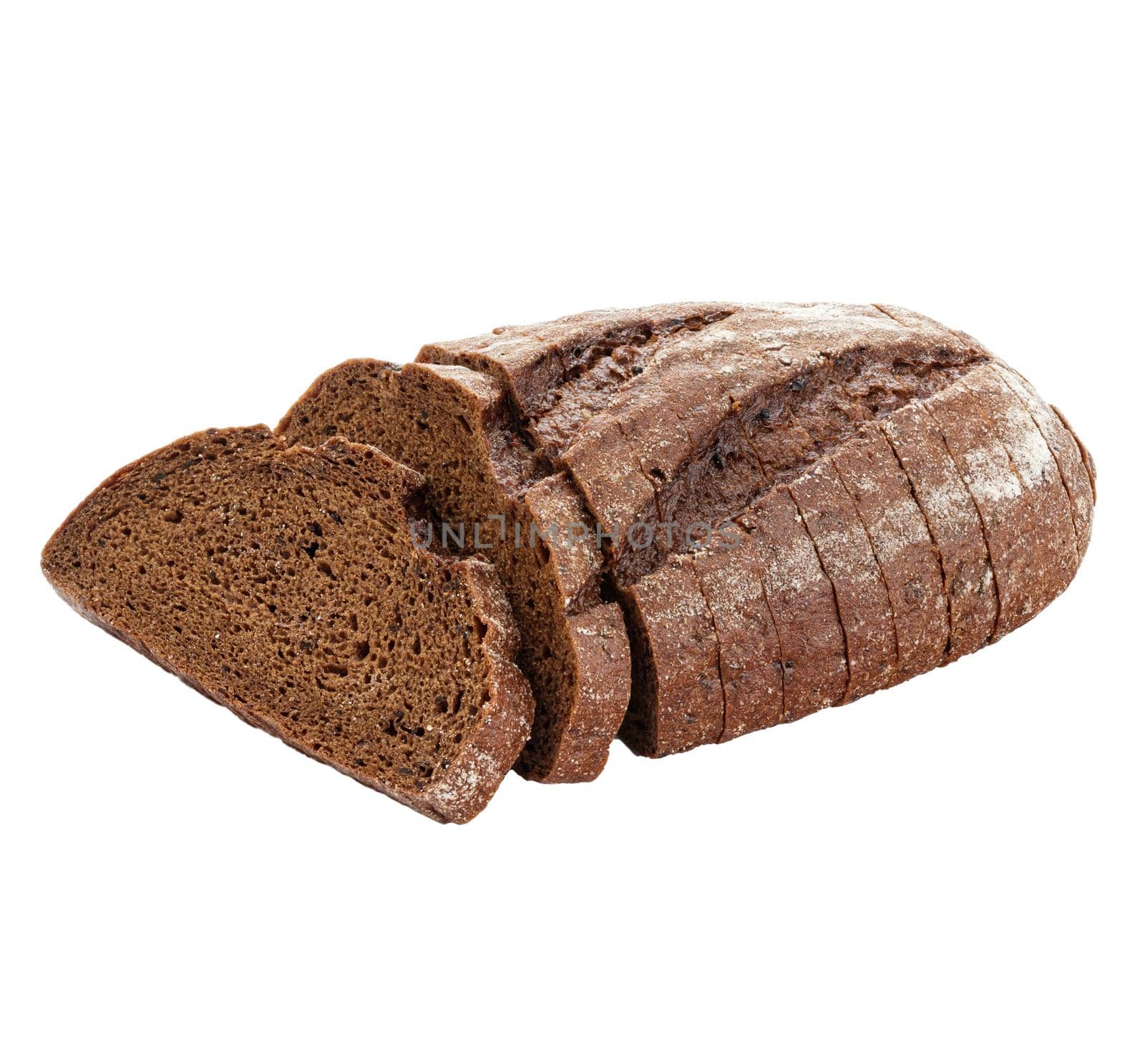 Isolated fresh bakery food on a white background