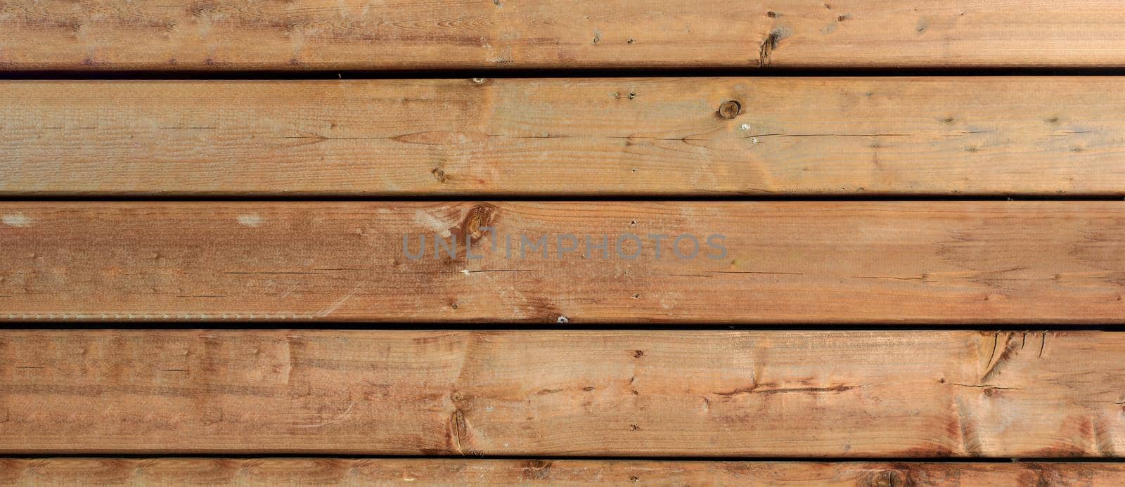 Brown Old Wood Barn Rustic House Wall Wide Horizontal Vintage Background. Wooden Board Shabby Texture. Abstract Web Wide Banner. Interior Or Exterior Rough Design Element.