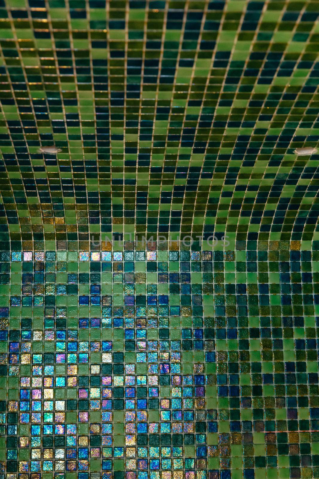 Ceramic tiles, modern green mosaic wall by RecCameraStock