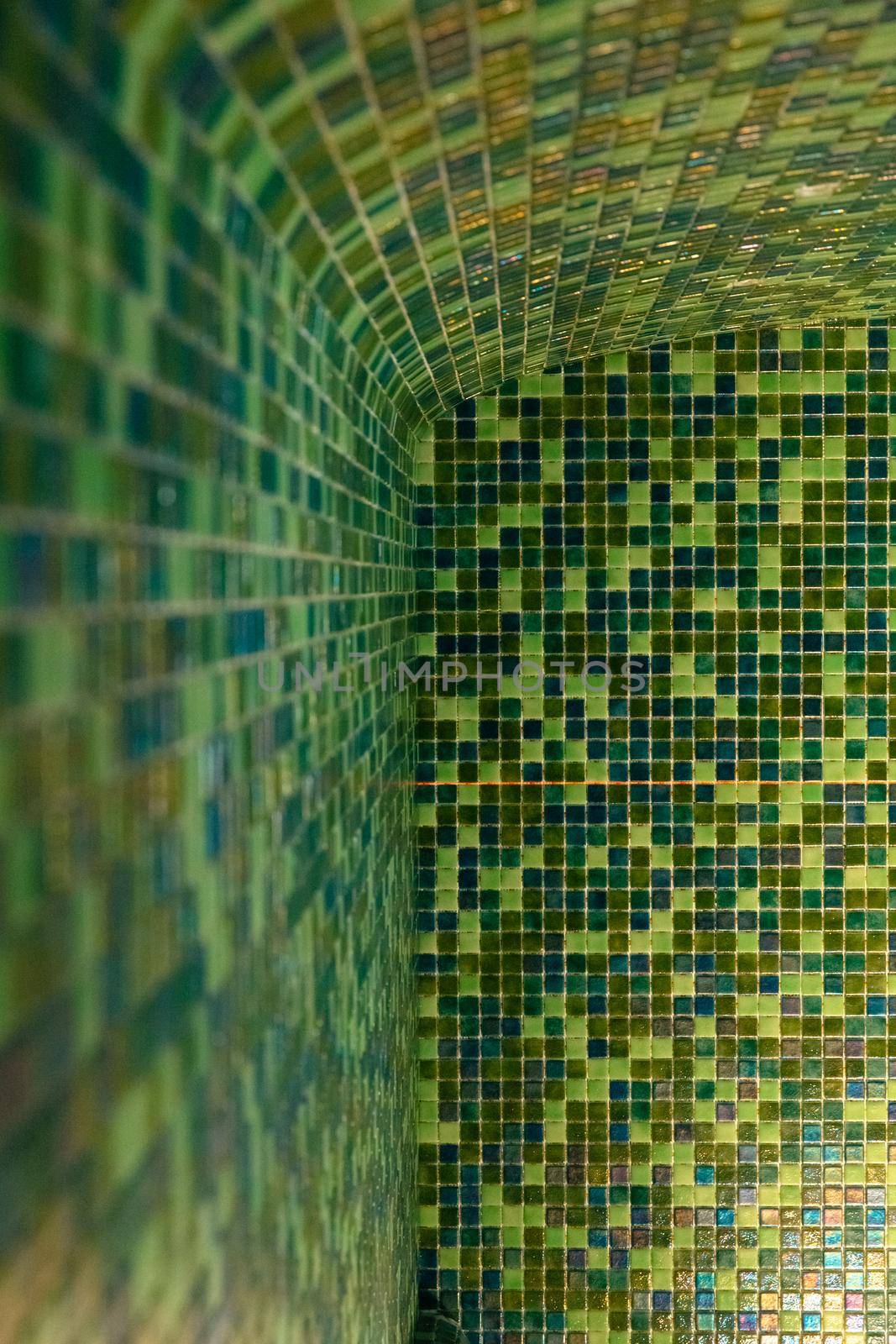 Laser level used in mosaic tiles aplication by RecCameraStock
