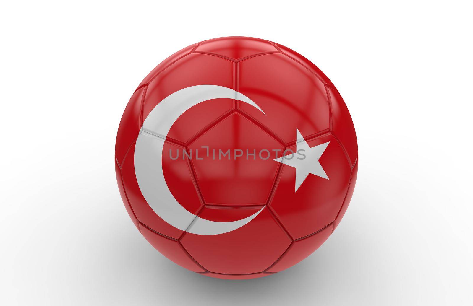 Soccer ball with turkish flag by cla78