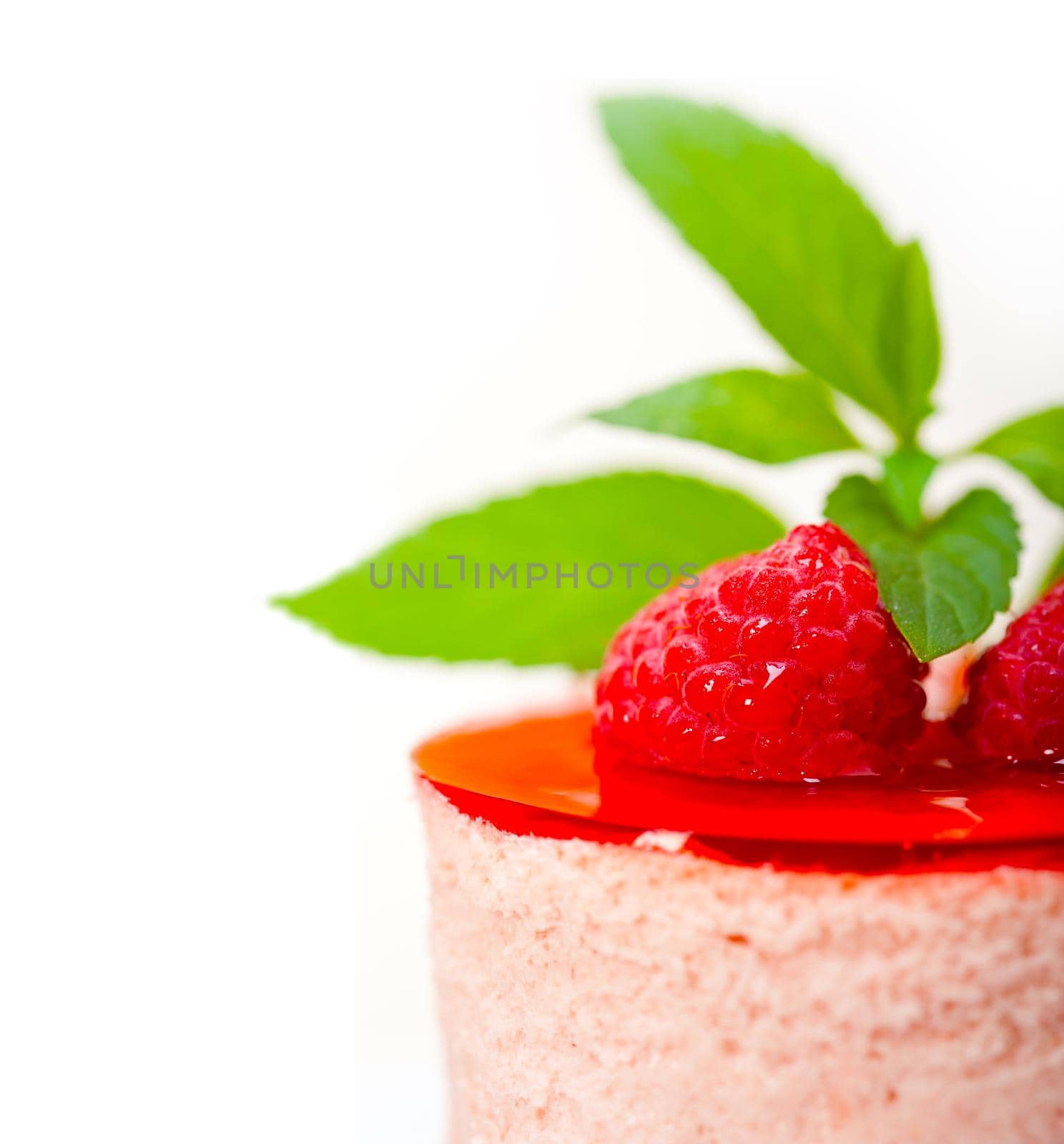 fresh raspberry cake mousse dessert by keko64