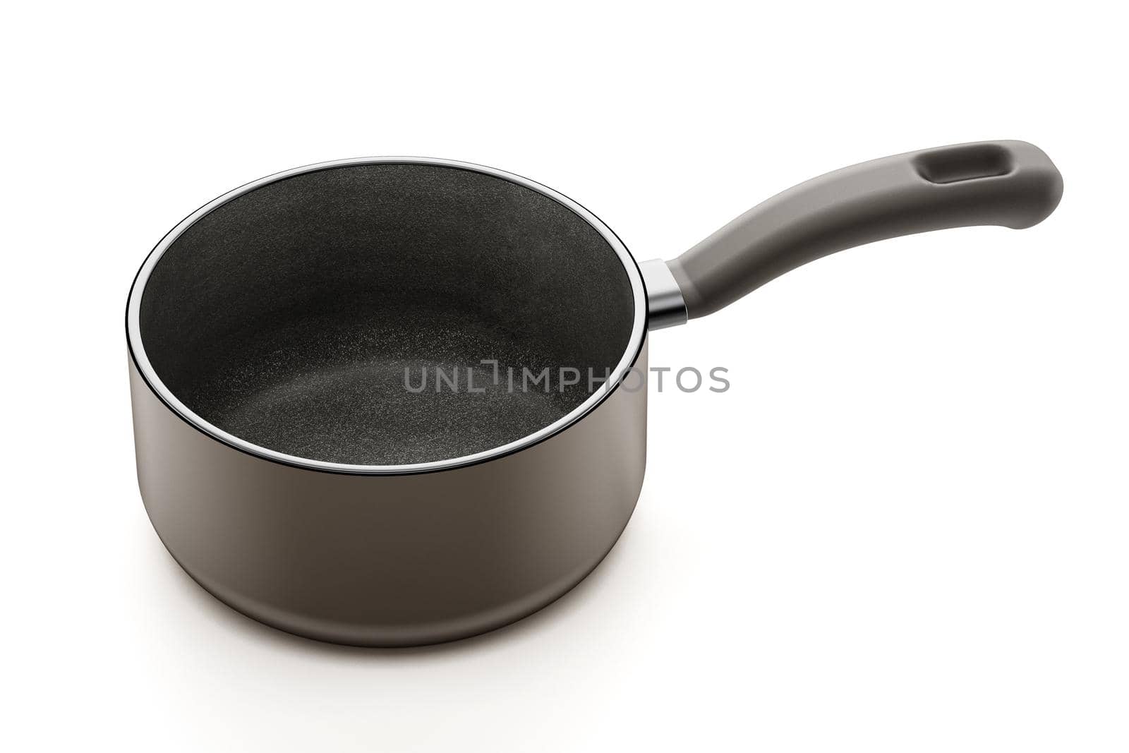 Saucepan isolated on white background. 3D illustration.