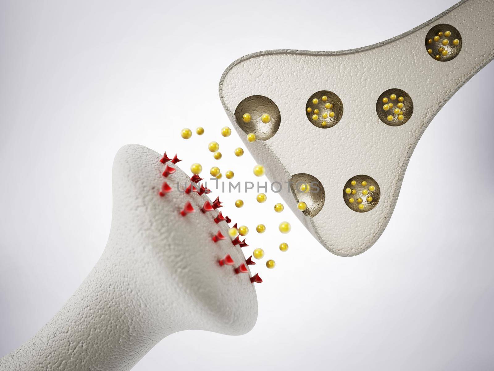 3D illustration of brain neurons. 3D illustration by Simsek