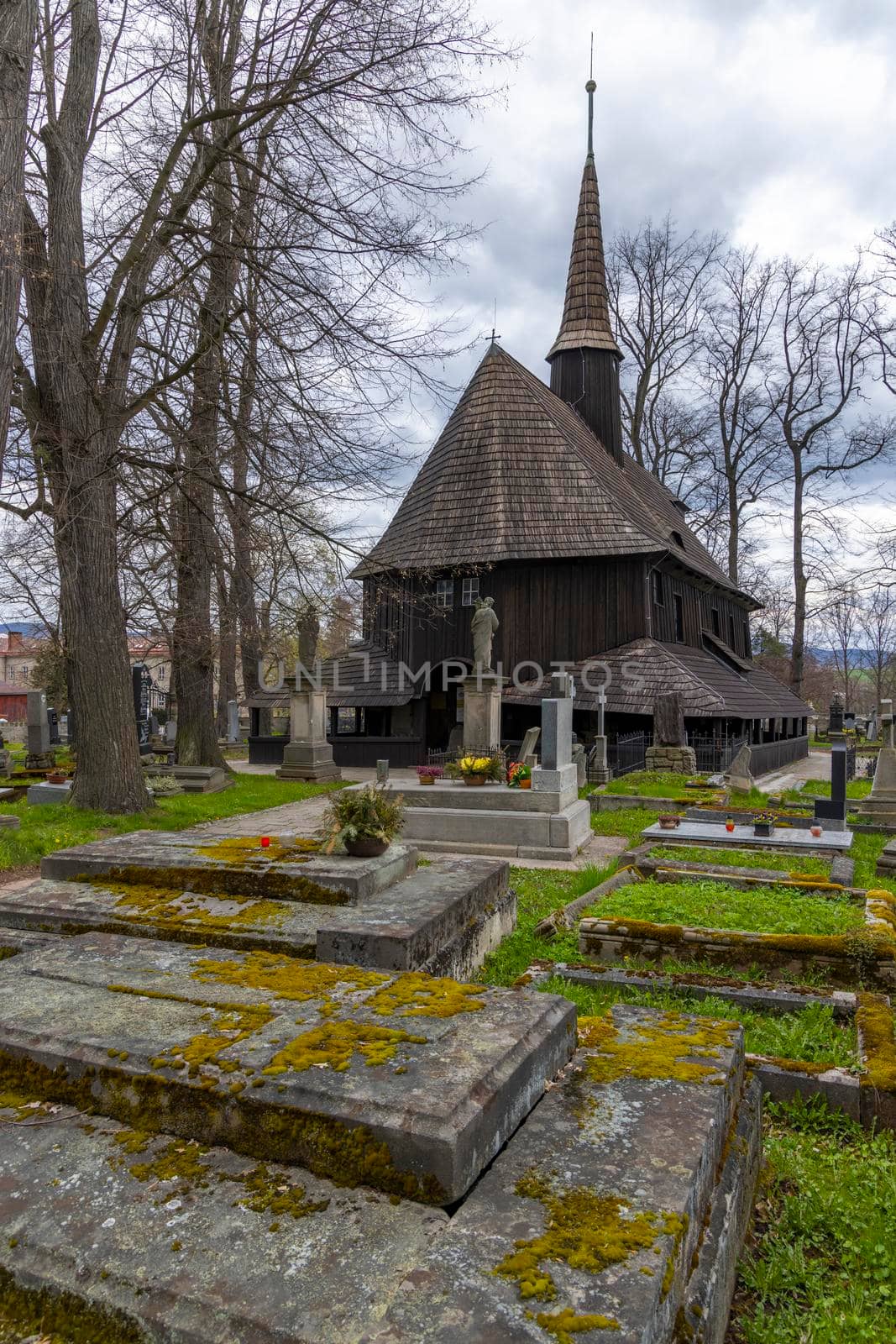 Old wooden church in Broumov, Eastern Bohemia, Czech Republic