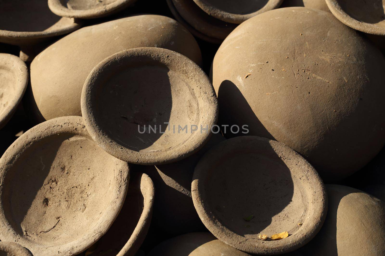 clay pot Thai style handmade prepare for fire