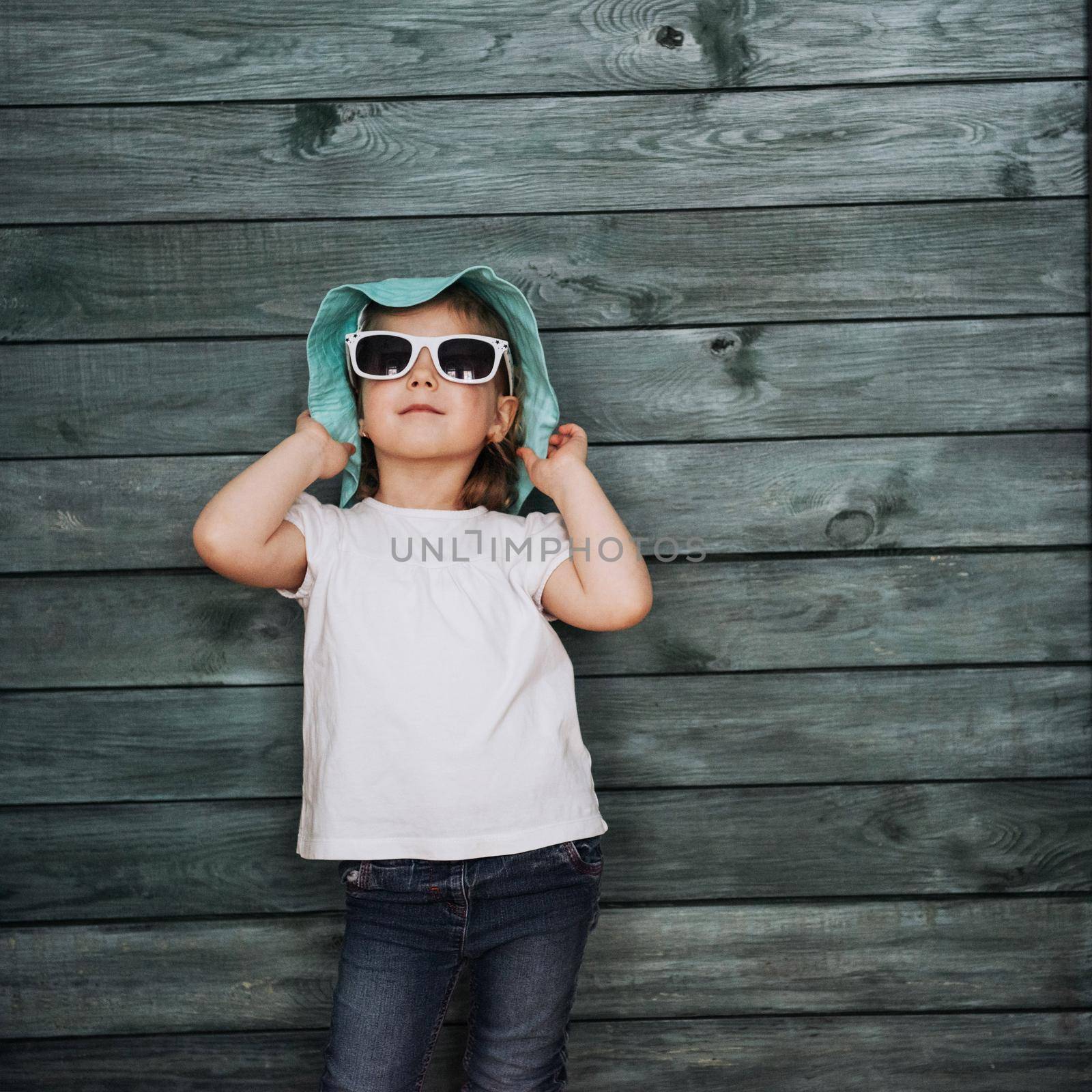 Fashion little girl, child dressed. Beautiful exhibition