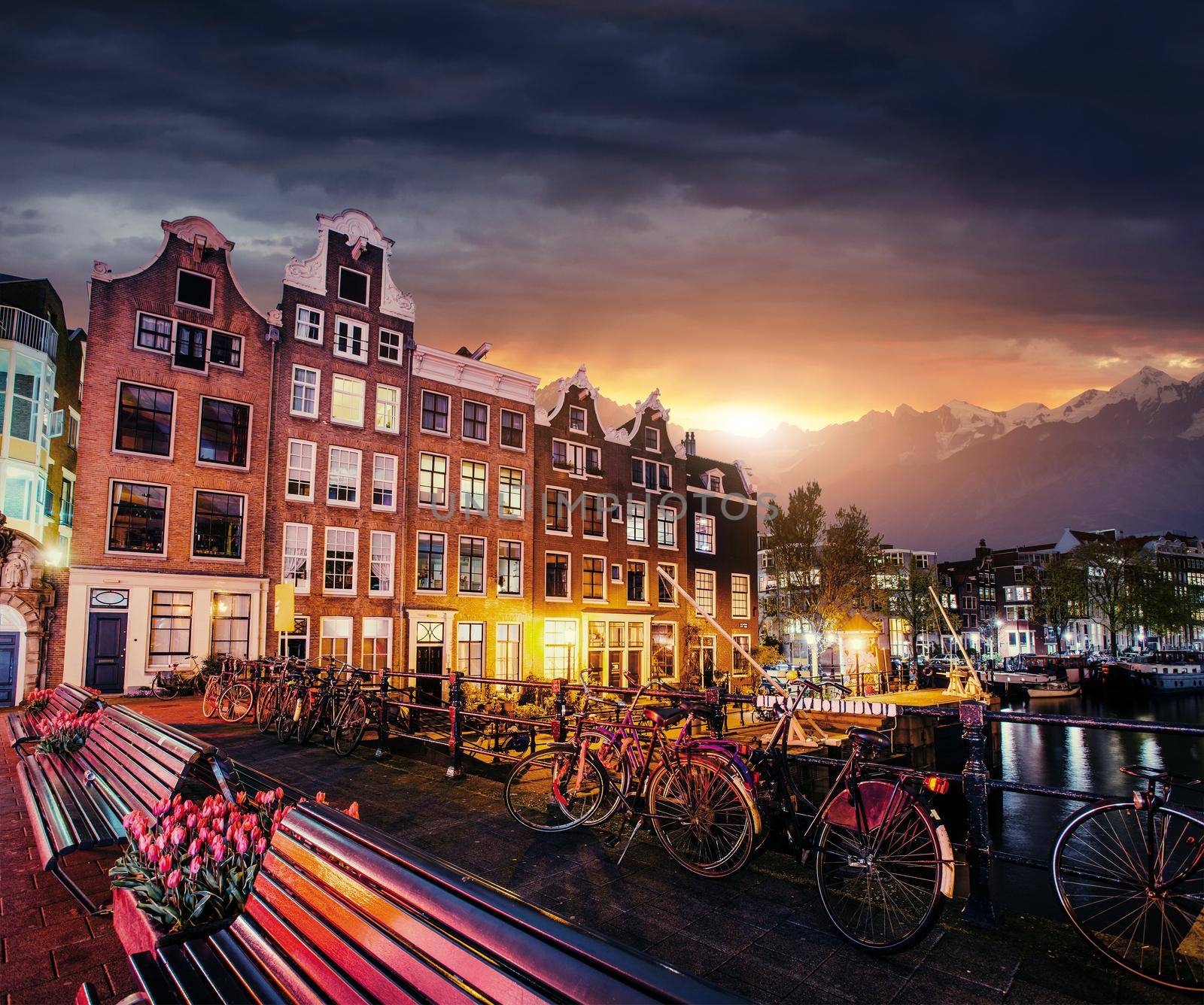 Amsterdam canal on the west. Amsterdam is the capital and most densely populated city in the Netherlands.