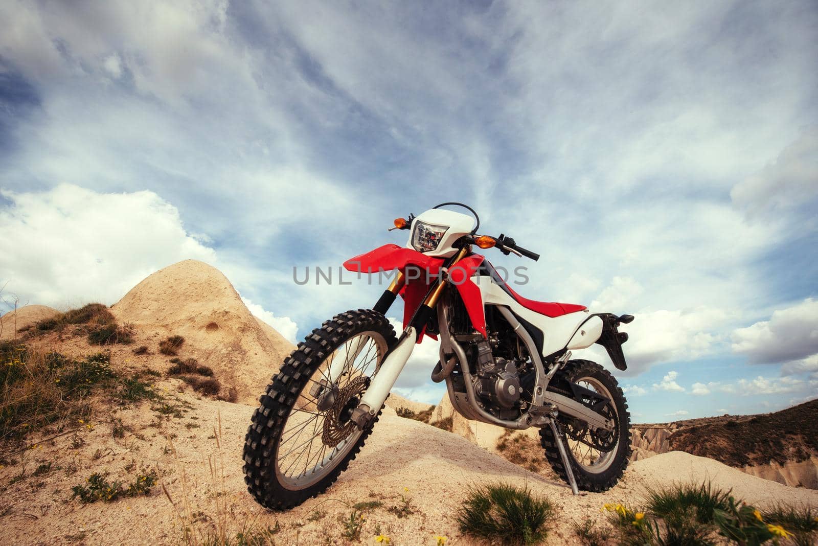 Motorbike. bike outdoors on background. Beauty world