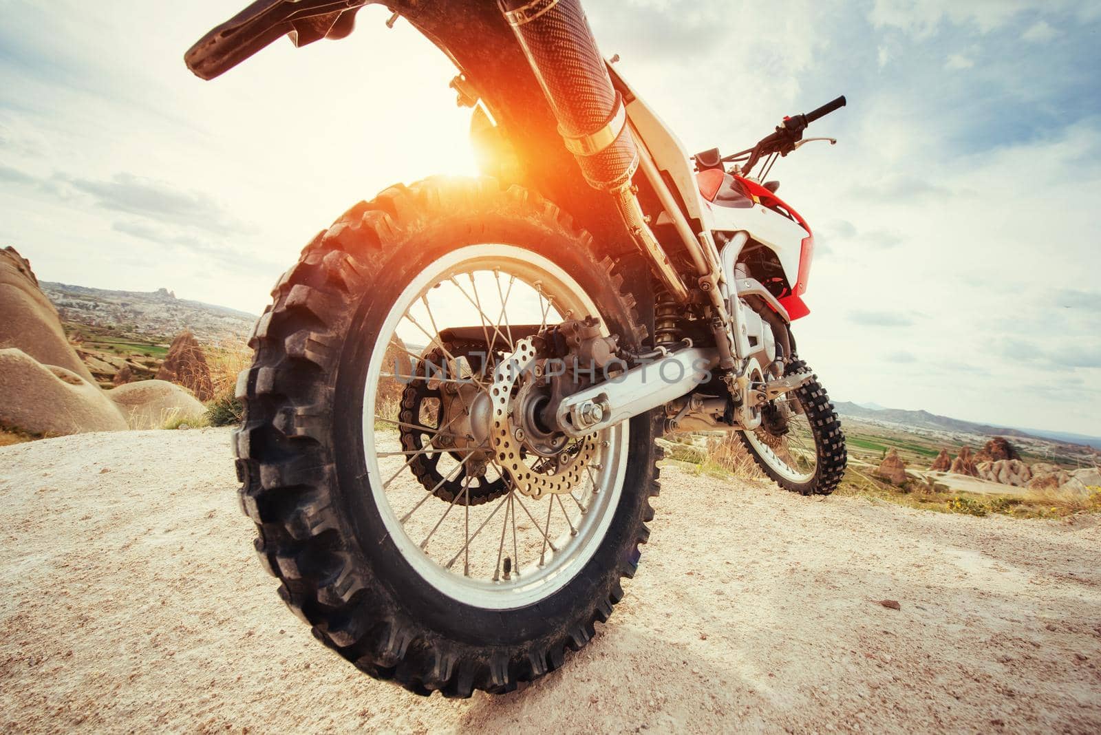 Motorbike. bike outdoors on background. Beauty world
