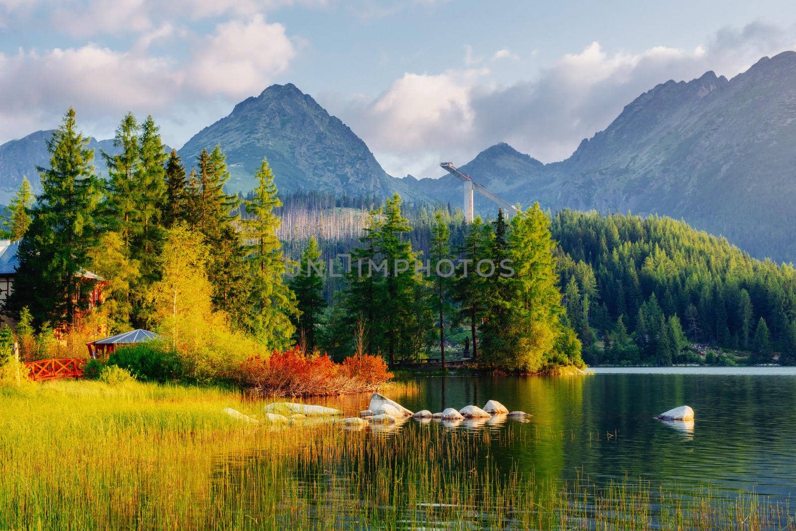 Fantastic Shtrbske Pleso High Tatras. Slovakia Europe