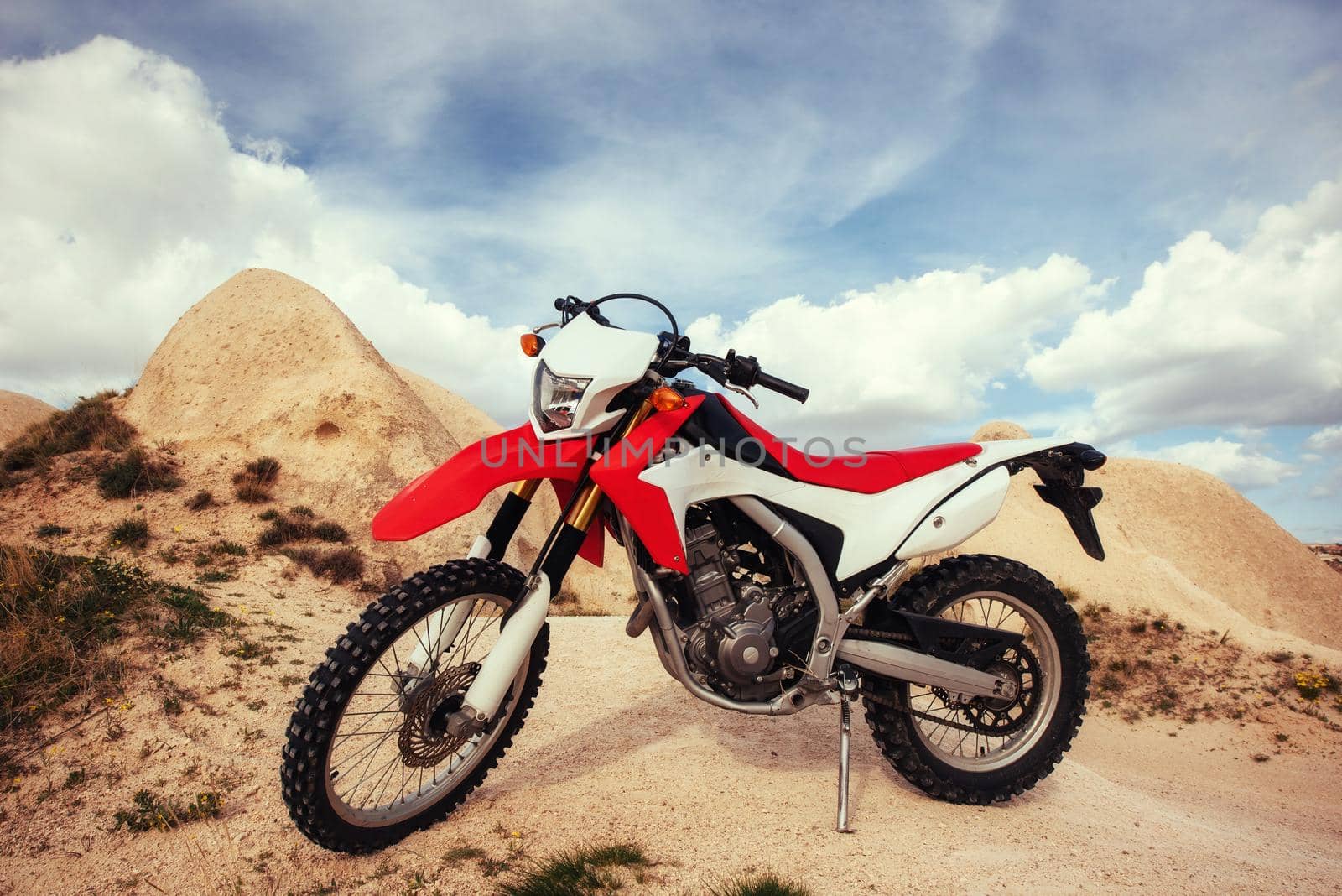 Motorbike. bike outdoors on background. Beauty world