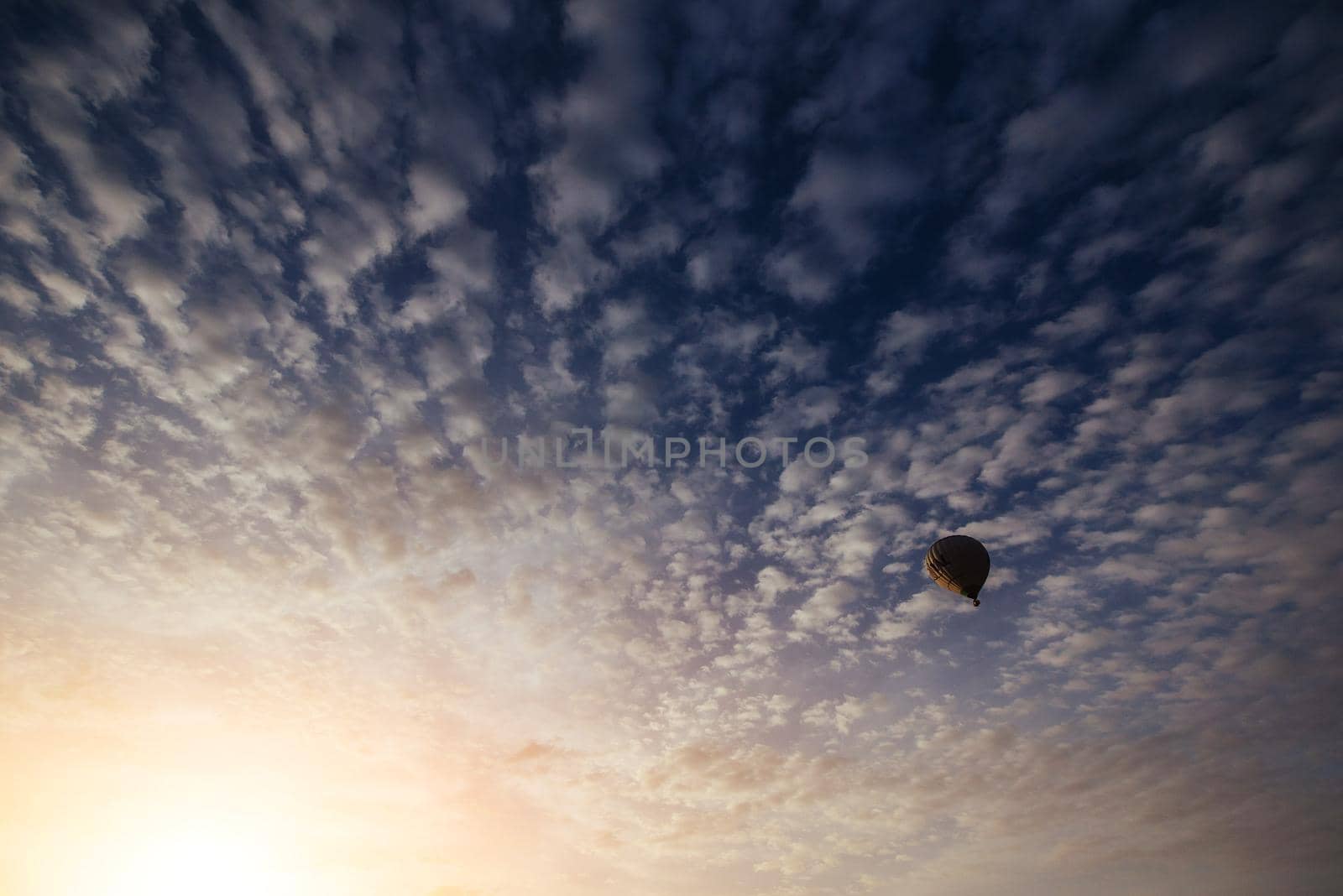 colorful balloon on the blue sky. Beauty world