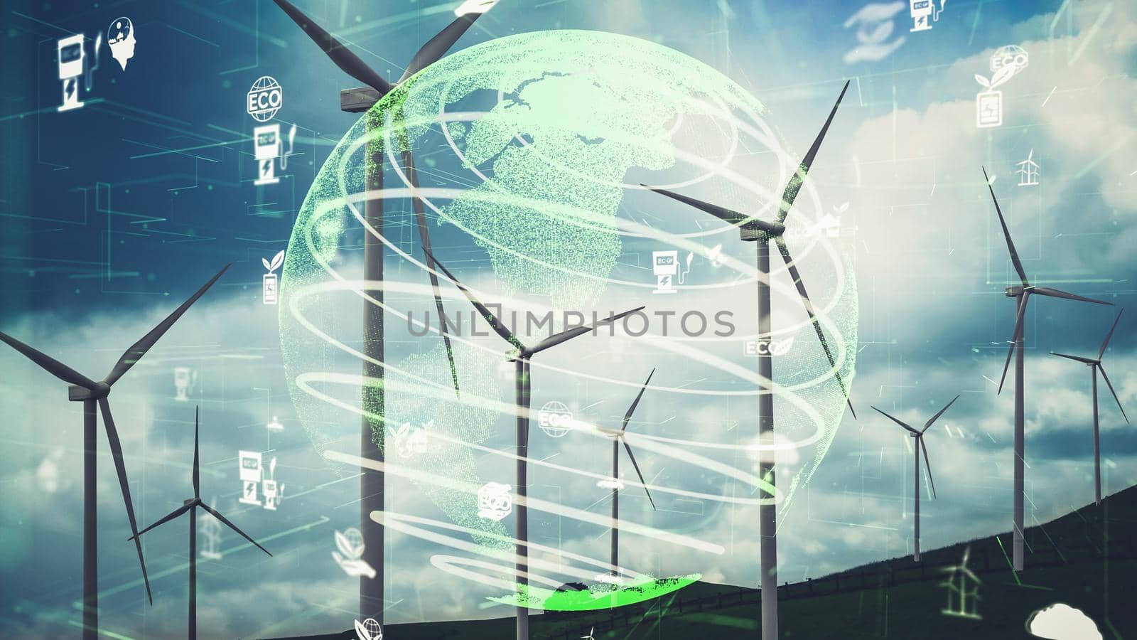 Environmental conservation technology and approaching global sustainable ESG by clean energy and power from renewable natural resources