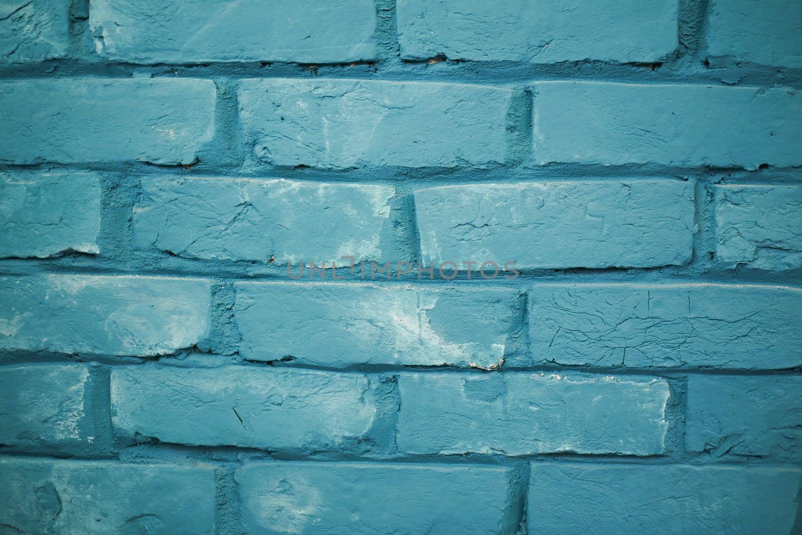 detail show of old blue brick wall ,