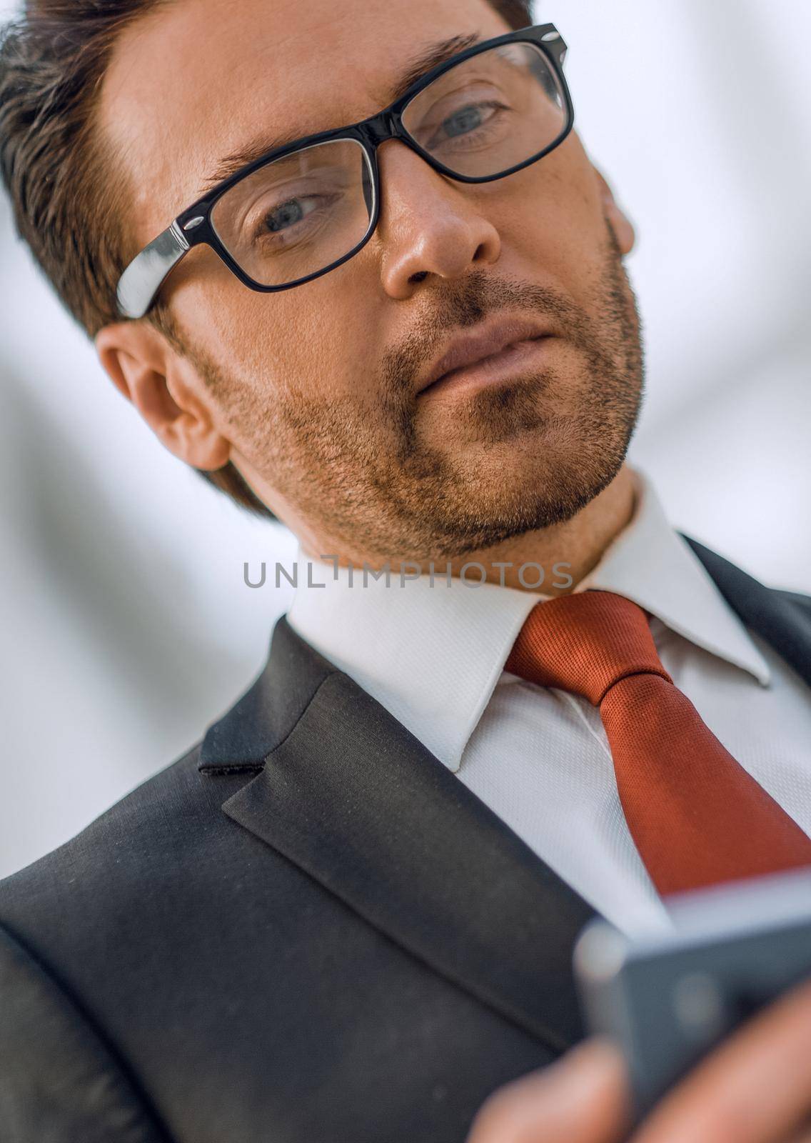 close up.portrait of a modern businessman by asdf